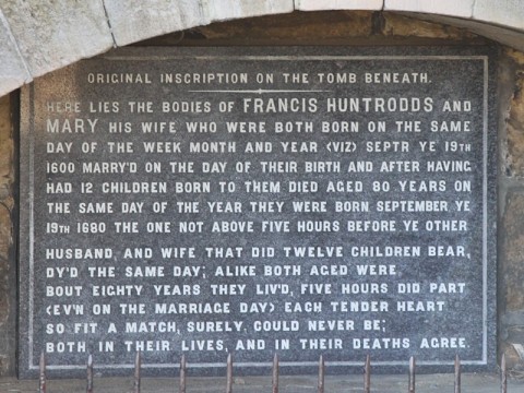 huntrodds tomp inscription death whitny mystery