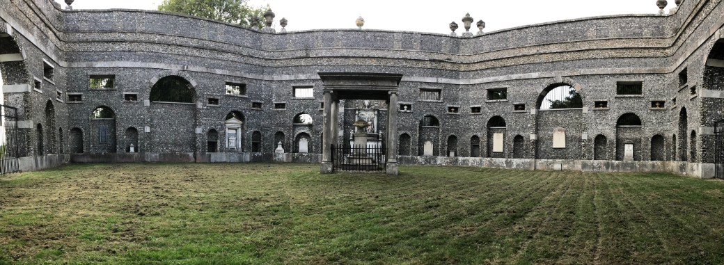 view of dashwood mausoleum panoramic shot
