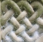 irish celtic knotwork on gravestone memorial